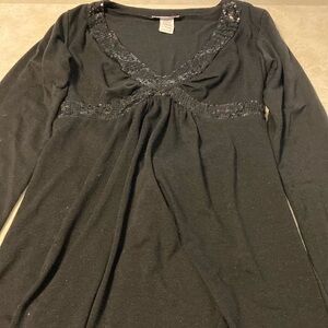 Body Central long sleeve size large top with sequins